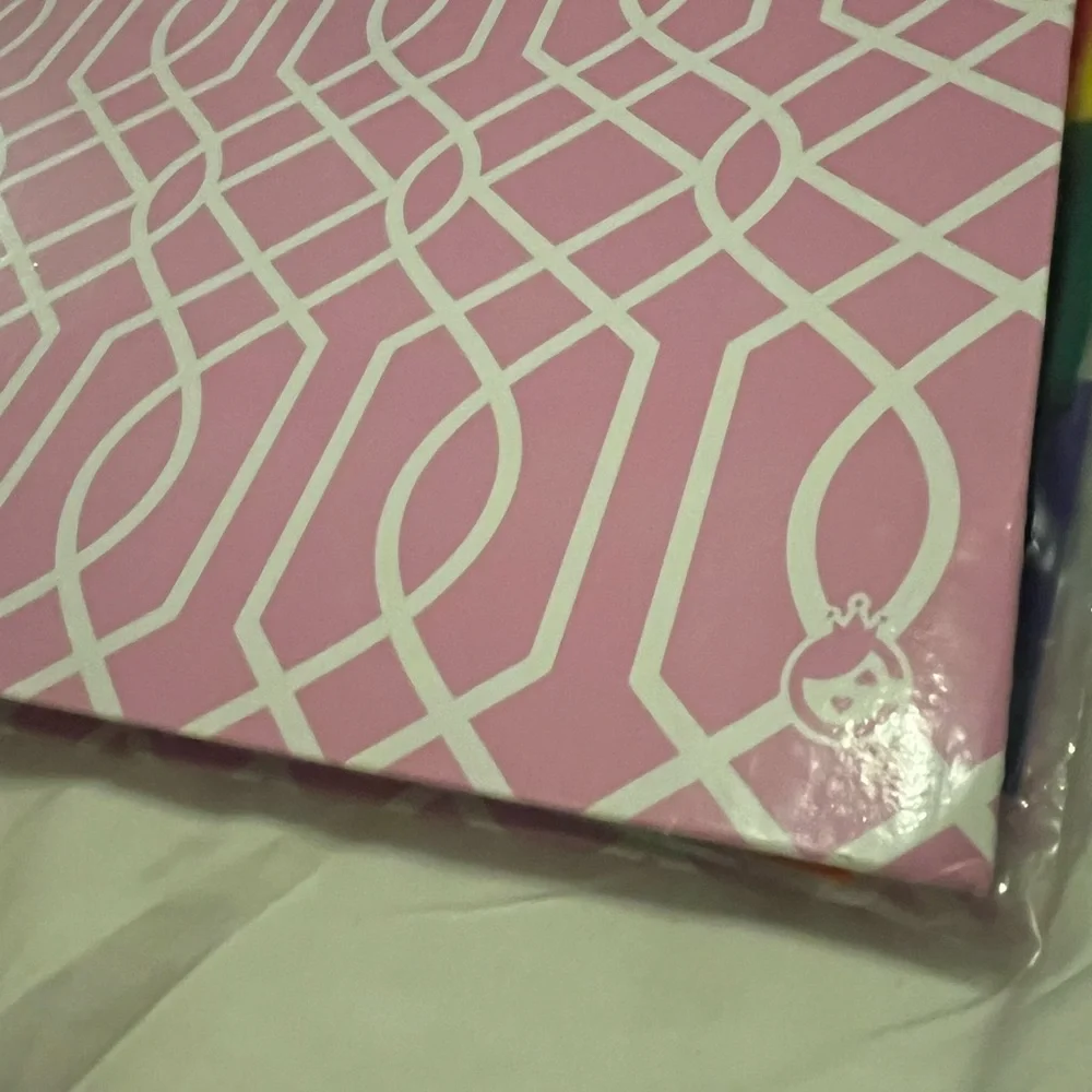 Pink Geometric Patterned 1” Binder - Studio C pattern play collection